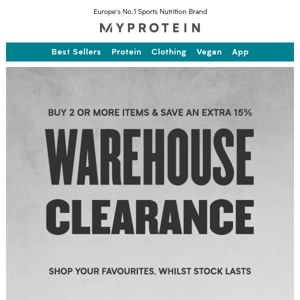 WAREHOUSE CLEARANCE | Do not miss this...