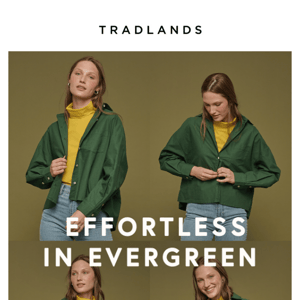 The color of the season: Evergreen.