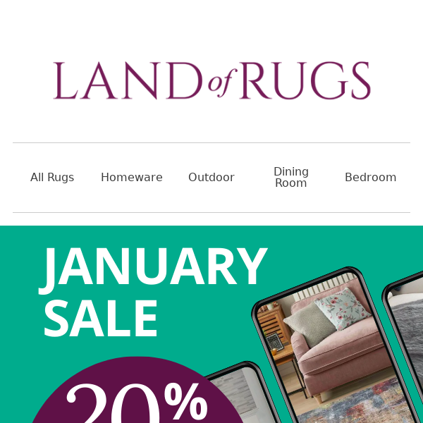 💰 Land of Rugs UK, Savings Alert: 20% Off on Luxury Rugs This January! 💰