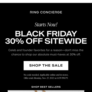 30% OFF Black Friday Sale is LIVE