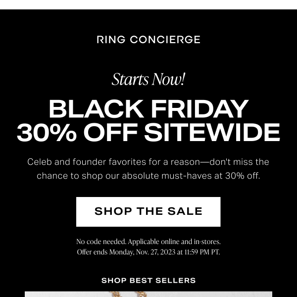 30% OFF Black Friday Sale is LIVE