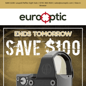 ENDS TOMORROW: $100 OFF Leupold Reflex Sights!