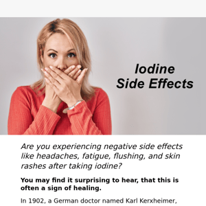 Iodine Side Effects ⚠️