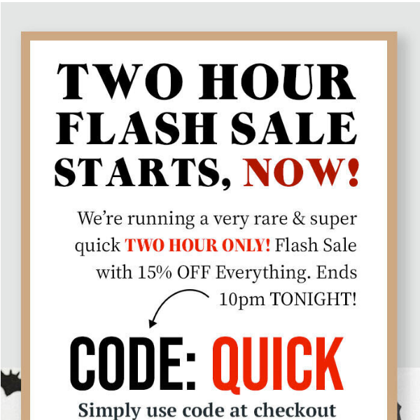 👉 FLASH 15% DISCOUNT: 2 Hours Only! 😲