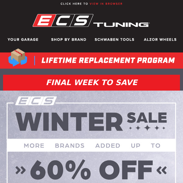 Final Week for the ECS Winter Sale!
