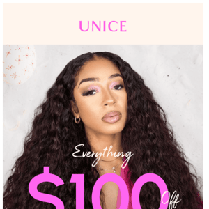 Congrats! The hair in your cart dropped $100 OFF!