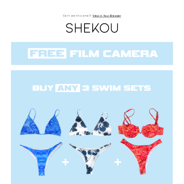 Buy 3 Swim Sets,  Get 1 FREE Film Camera 📷