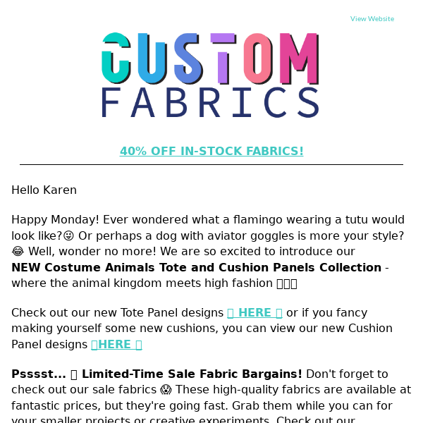 Flamingo Fabrics Sewing Magic Awaits 💫 New Totes & Cushion Panels have landed 🌈🪡