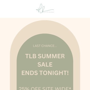 Ends tonight! SITE WIDE SUMMER SALE!