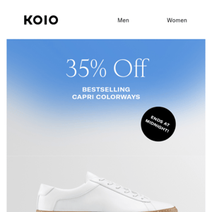 35% OFF OUR BESTSELLING SNEAKER