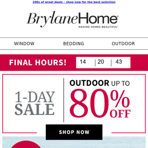 CONFIRMED: Up to 80% Off Outdoor
