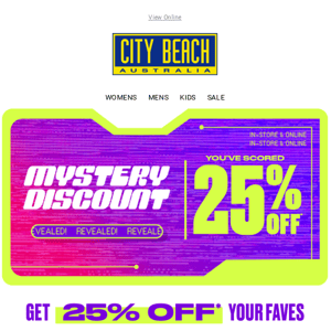 City Beach 🤑 Shop Your Faves with 25% Off* 🤑