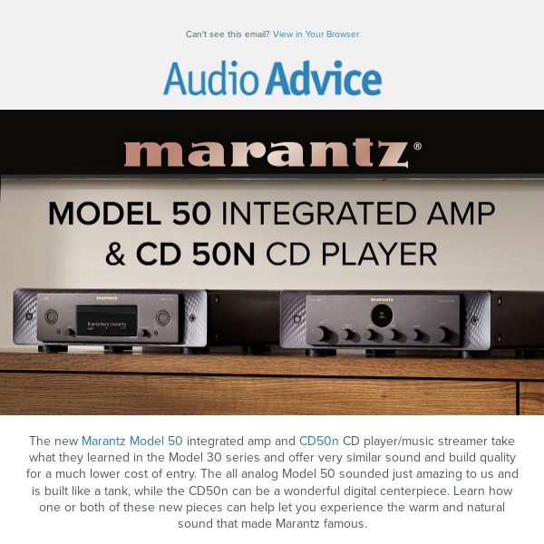 NEW Marantz Model 50 Integrated Amp and CD50n CD Player/Music Streamer