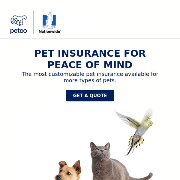 New! Petco | Nationwide Insurance. The next level in pet protection