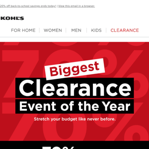 ICYMI: Our BIGGEST Clearance Event of the Year is going on now!