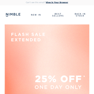 FLASH SALE EXTENDED