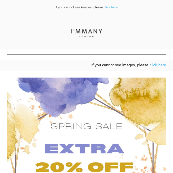 SPRING SALE - Extra 20% Off