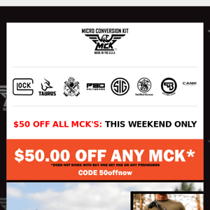 Exclusive: $50 OFF MCKS / FREE Shipping / This Weekend Only