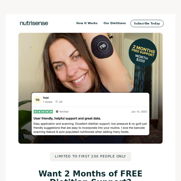 SALE: 2 Months FREE Dietitian Support