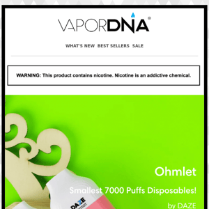 Straight from the Egge, fried and folded to perfection, is the Ohmlet 7000 Puffs disposable vape!