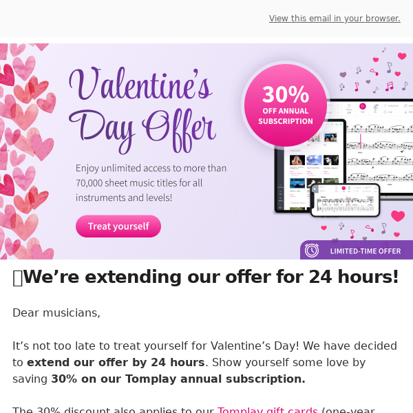 💘Valentine’s Day offer extended by 24 hours!