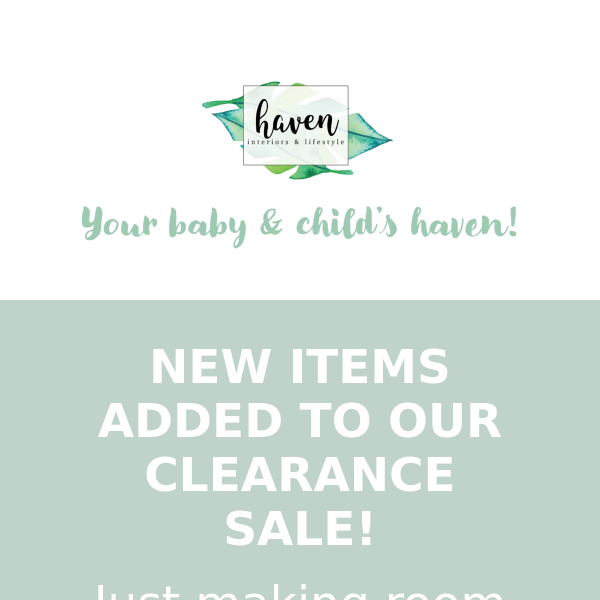 NEW SALE ITEMS!!  Want some bargains?!