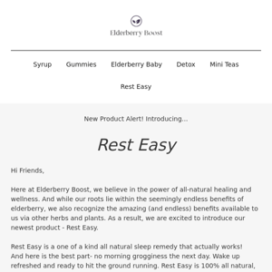 Introducing "Rest Easy" An All-Natural Sleep Remedy