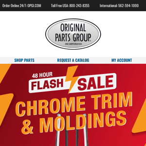 ⌚ 48 HRS Only! Chrome Trim & Moldings Flash Sale