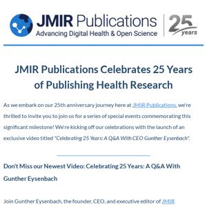 Celebrating 25 Years of Excellence: Join Us for Special Events & Exclusive Video Launch!