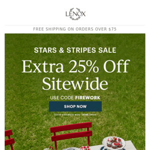 25% Off—Stars & Stripes Sale