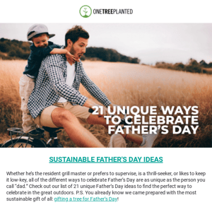 A guide to celebrating Father's Day sustainably 🎁