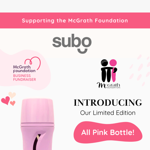 Supporting the McGrath Foundation with our All Pink Bottle! 🎀