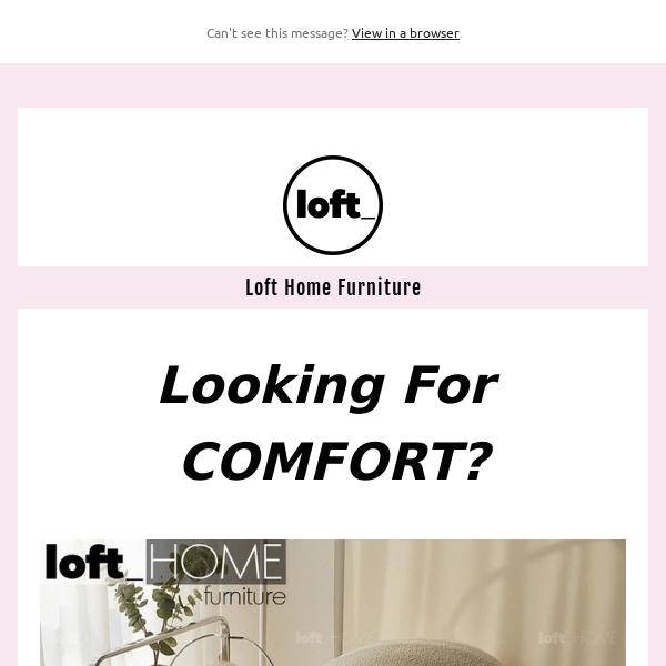 Looking for COMFORT?