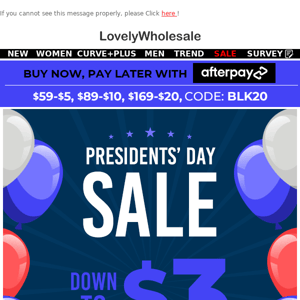 🔥PRESIDENTS' DAY SALE: FROM $3