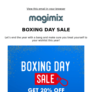 BOXING DAY SALE | ON NOW