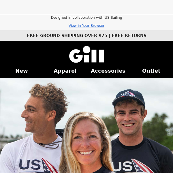 Now Live - Gill x US Sailing Team Official Merchandise