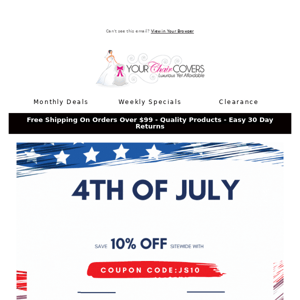 4th Of July Sale! + New Deal of the Month. Coupon Code Inside