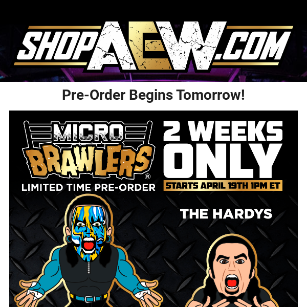 New AEW Micro Brawler Preview + Last Day to Order Young Bucks