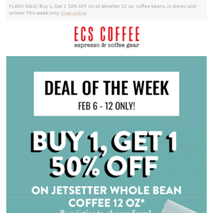 Buy 1, Get 1 50% OFF on Jetsetter Beans! ⚡