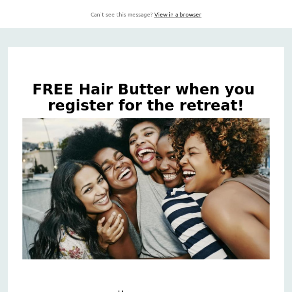 Claim your FREE hair butter today