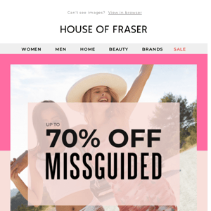 Up to 70% off styles from Missguided