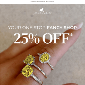 Just For You: 25% Off Yellow Diamonds!