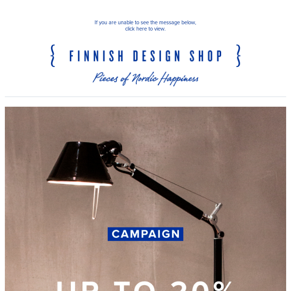 Last chance! Save up to 20% on timeless lighting