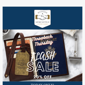 **Throwback Thursday** Save 20% Off ANY Travel Bag or Accessory!