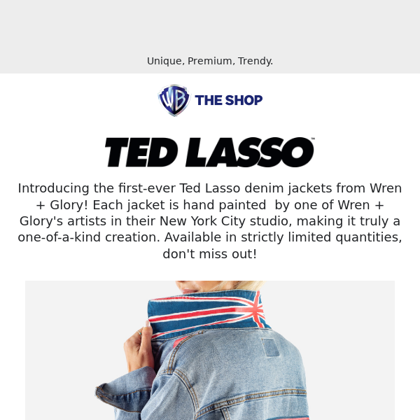 Just Dropped: See The Hand-Painted Ted Lasso Premium Jean Jackets!