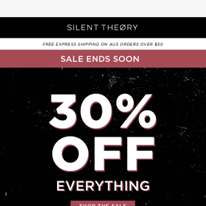 30% OFF SITEWIDE SALE