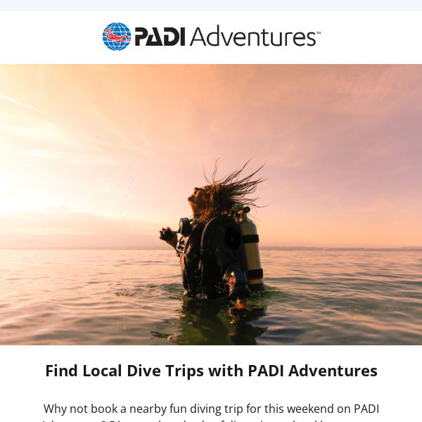 🤿 Plans this weekend? Dive local with PADI Adventures