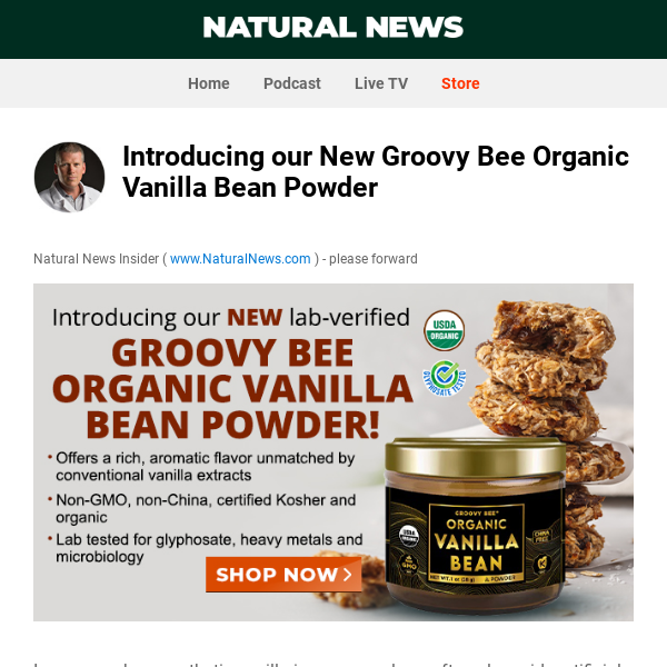 Introducing our New Groovy Bee Organic Vanilla Bean Powder
