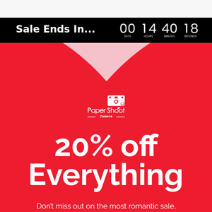 ENDS TONIGHT: 20% OFF EVERYTHING 🚨