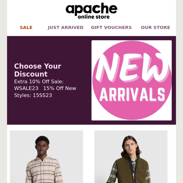  New Arrivals + Last Sale Clearance